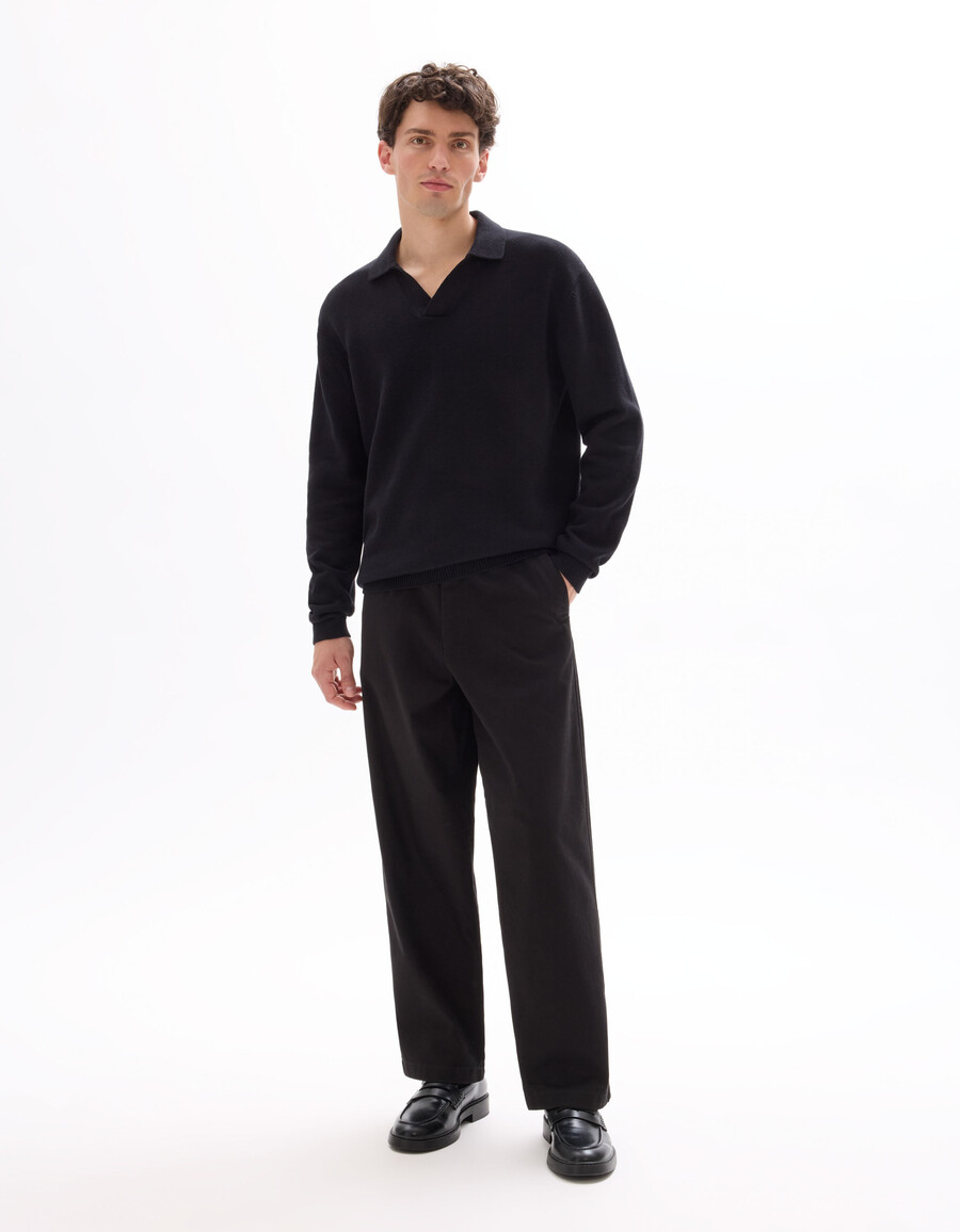 maglione oversize con collo a squalo 100 cotone