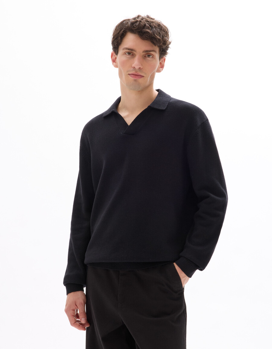 maglione oversize con collo a squalo 100 cotone
