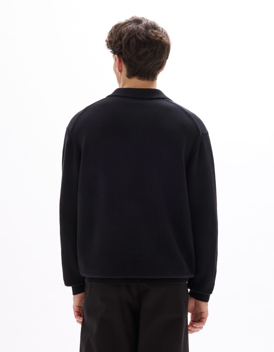 maglione oversize con collo a squalo 100 cotone
