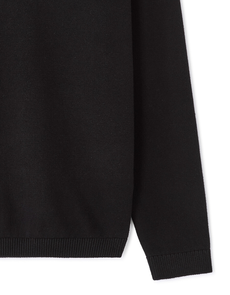 maglione oversize con collo a squalo 100 cotone