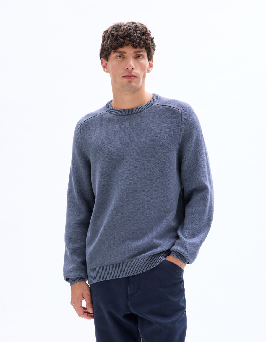maglione girocollo semplice 100 cotone