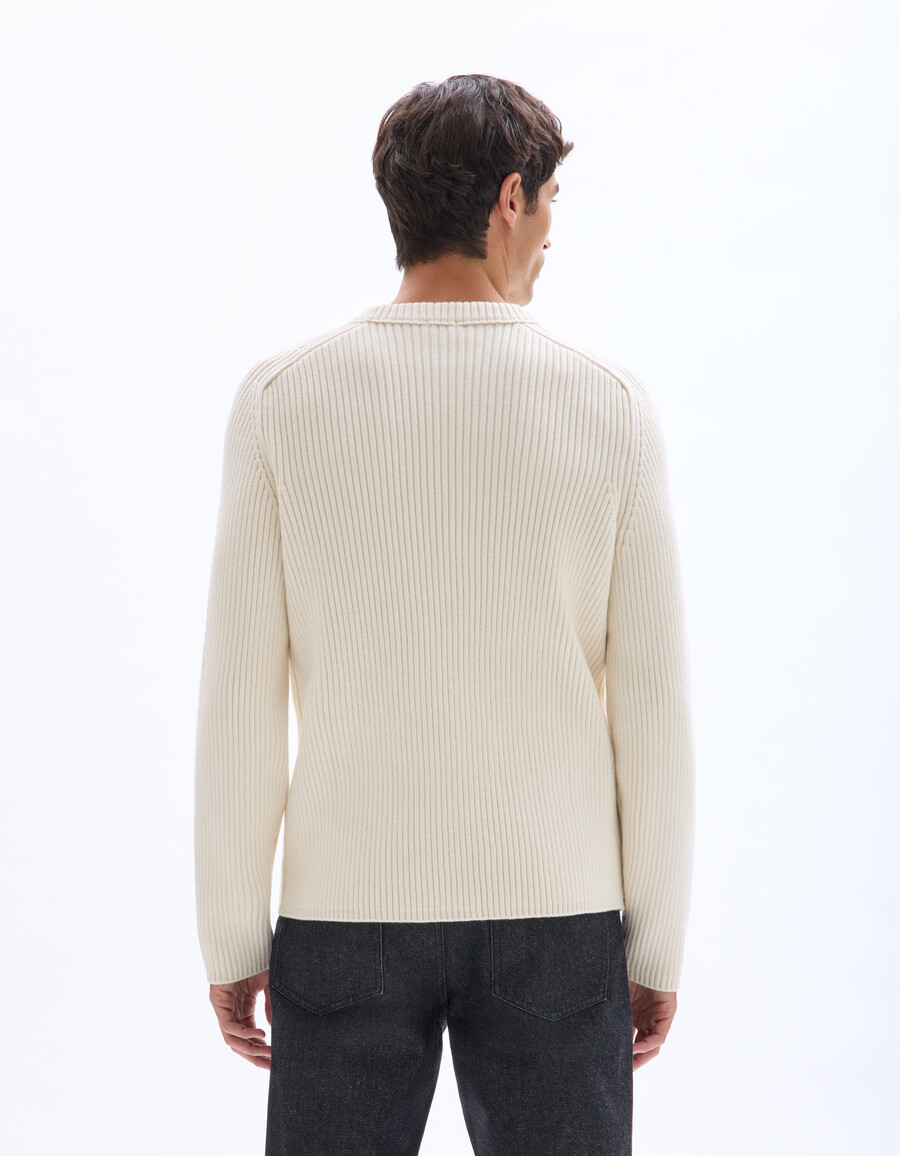 maglione girocollo a coste