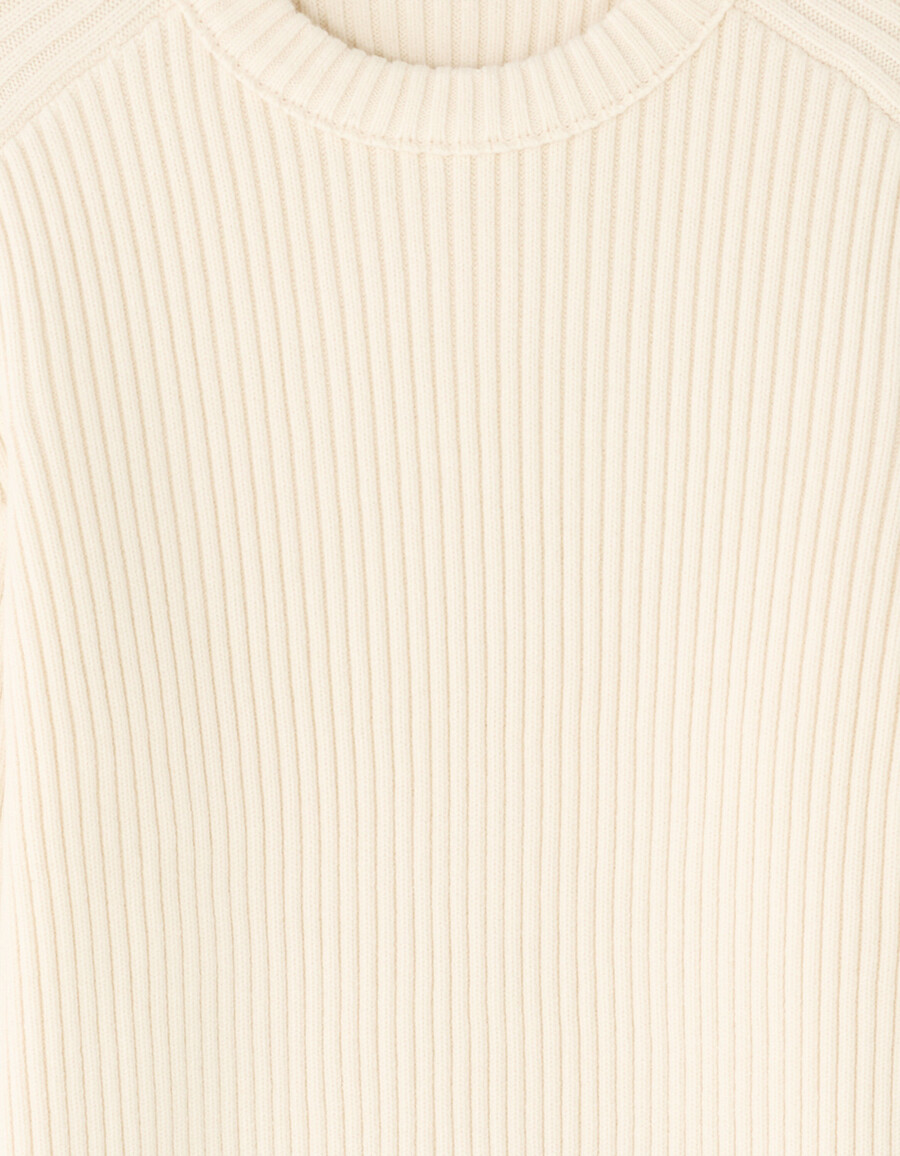 maglione girocollo a coste