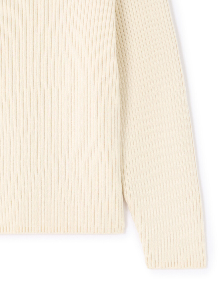 maglione girocollo a coste