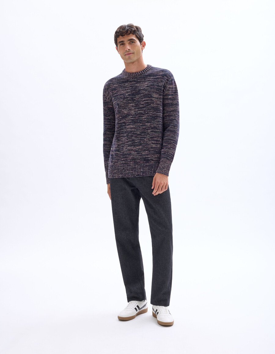 maglione girocollo 100 ciniglia di cotone