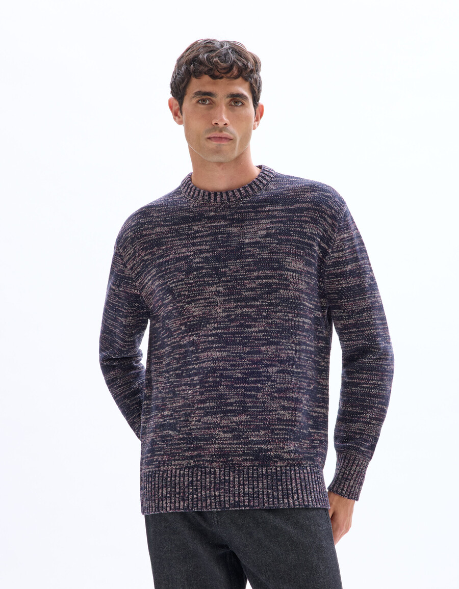 maglione girocollo 100 ciniglia di cotone