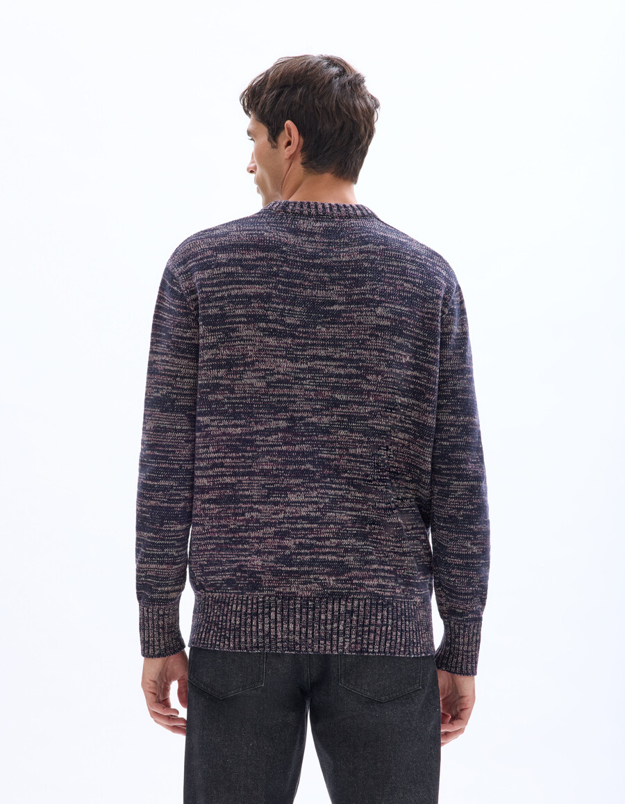 maglione girocollo 100 ciniglia di cotone