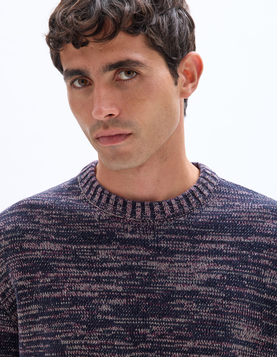 maglione girocollo 100 ciniglia di cotone
