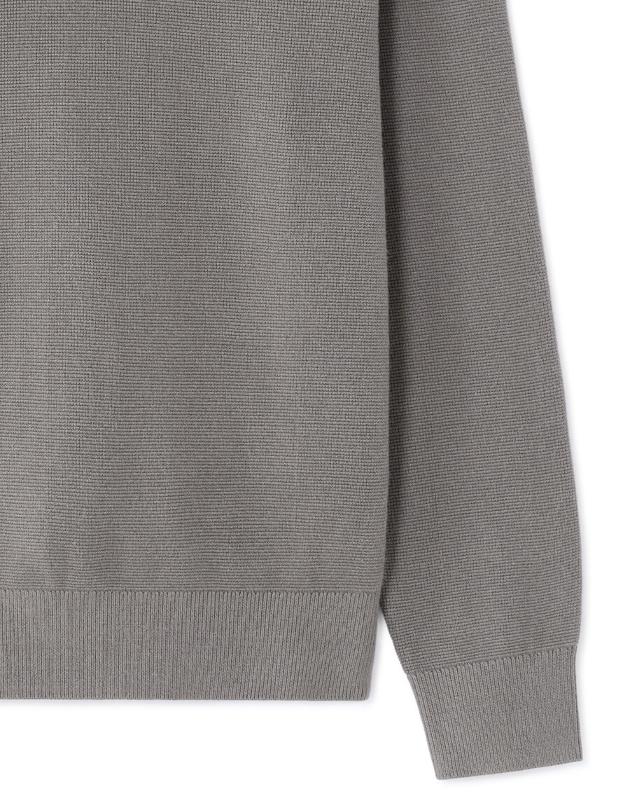 maglione con zip sul collo vestibilità regolare in micro trama a nido dape