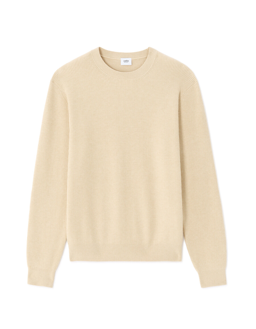 maglione girocollo a coste