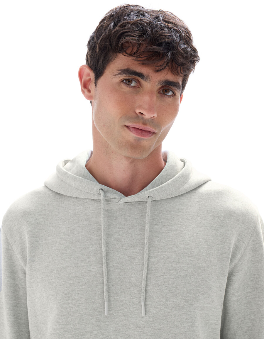 felpa con cappuccio regular fit in misto cotone
