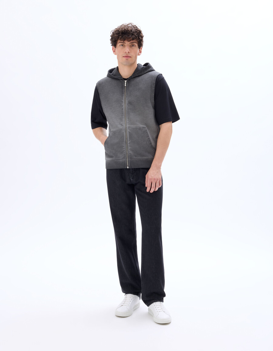 felpa con cappuccio e zip regular fit 100 cotone