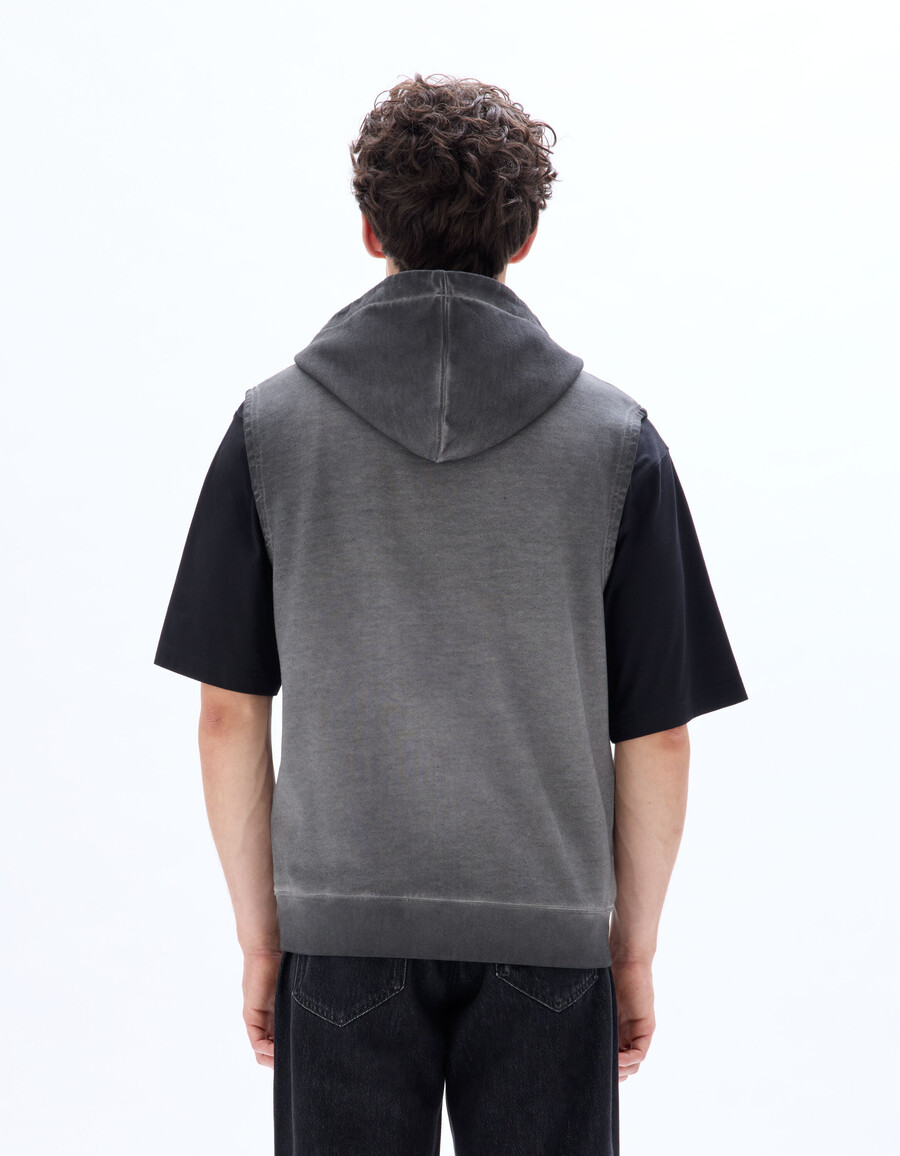 felpa con cappuccio e zip regular fit 100 cotone