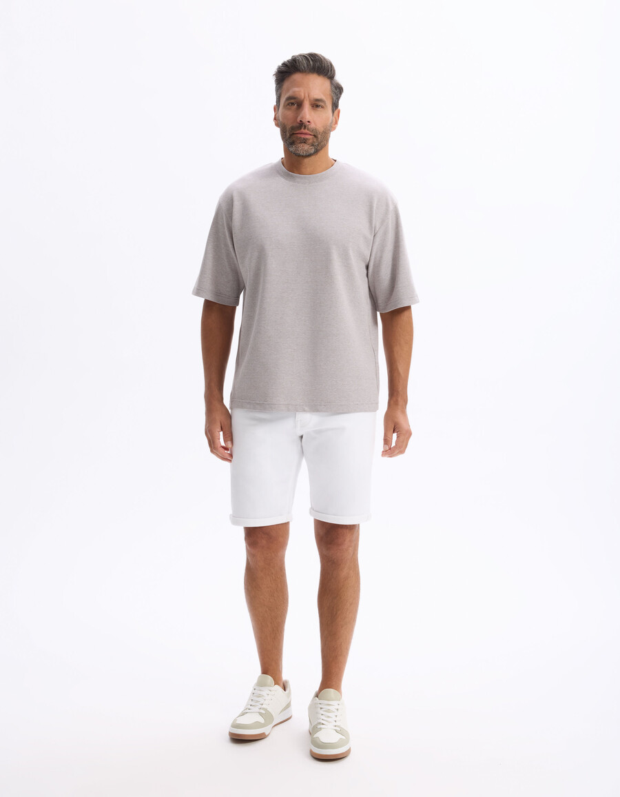 t-shirt girocollo a righe oversize