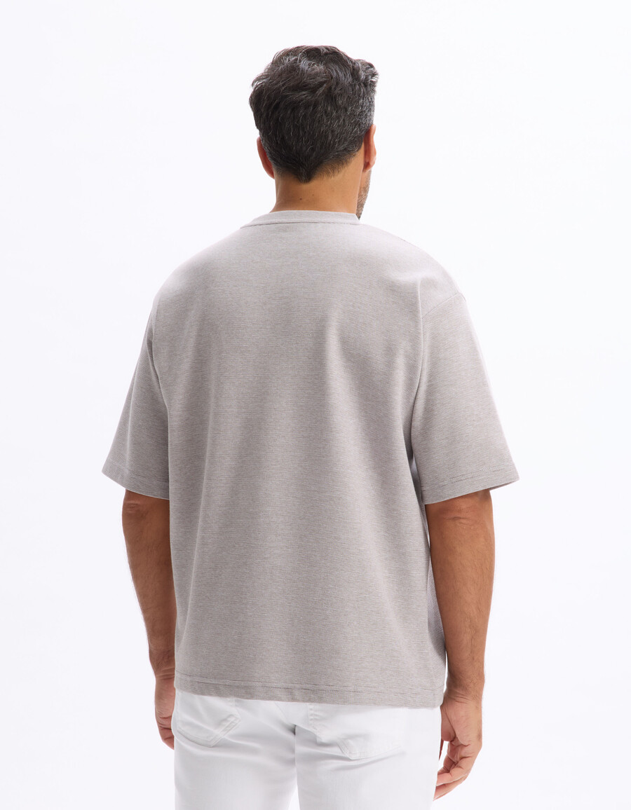 t-shirt girocollo a righe oversize